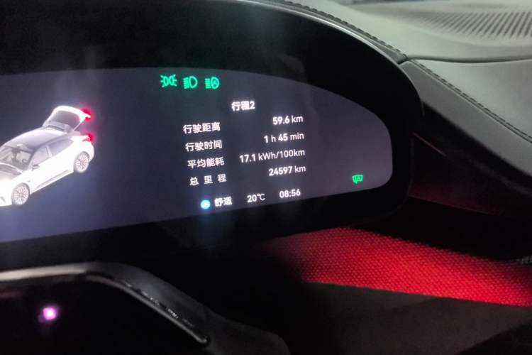 Used Zeekr 001 2025 YOU Edition 100 kWh All-Wheel Drive Odometer Close Up
