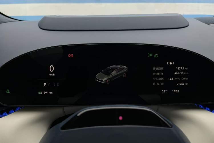 Used Zeekr 007 2024 Rear-Drive Intelligent Driving Version 100 kWh Odometer Close Up