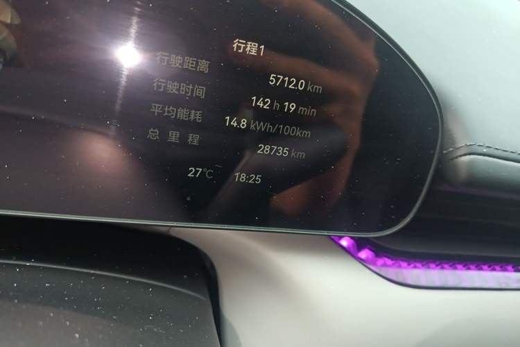 Used Zeekr 007 2024 Rear-Drive Enhanced Version 75 kWh Odometer Close Up