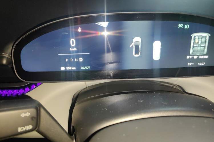 Used Zeekr 007 2024 Four-Wheel Drive Version 75 kWh Odometer Close Up