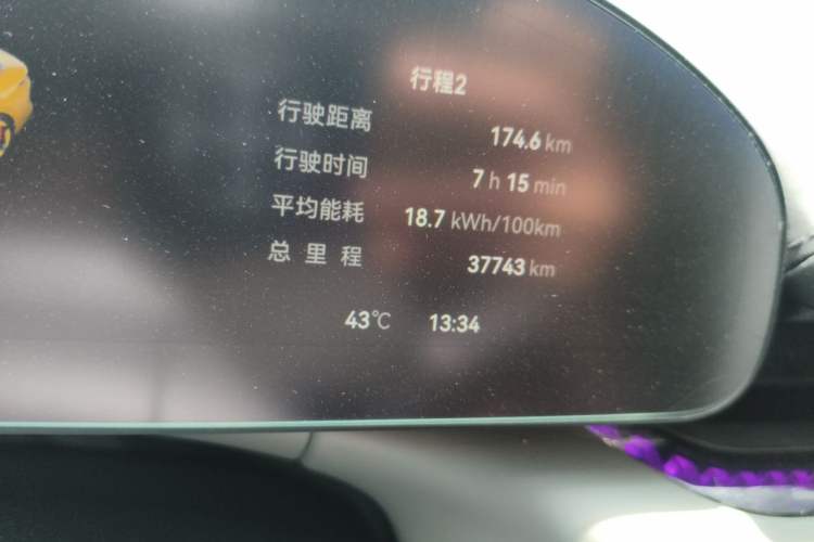 Used Zeekr 007 2024 Four-Wheel Drive Version 100 kWh Odometer Close Up