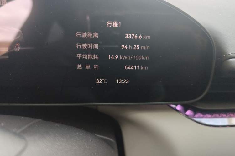 Used Zeekr 007 2025 Rear-Drive Intelligent Driving Version 75 kWh Odometer Close Up