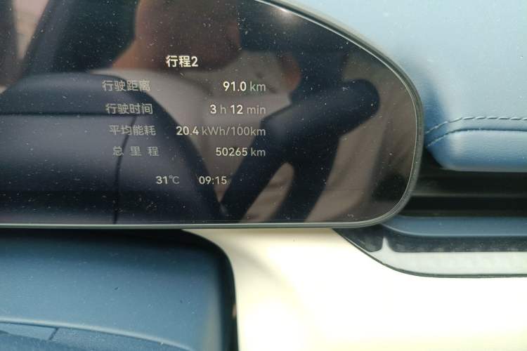 Used Zeekr 007 2025 Rear-Drive Intelligent Driving Version 75 kWh Odometer Close Up