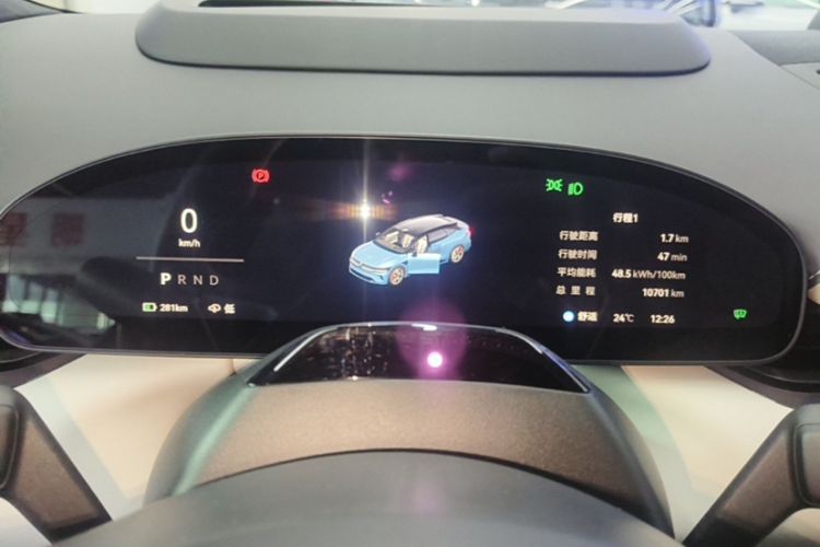 Used Zeekr 007GT 2025 Four-Wheel Drive Intelligent Driving Version 75 kWh Odometer Close Up
