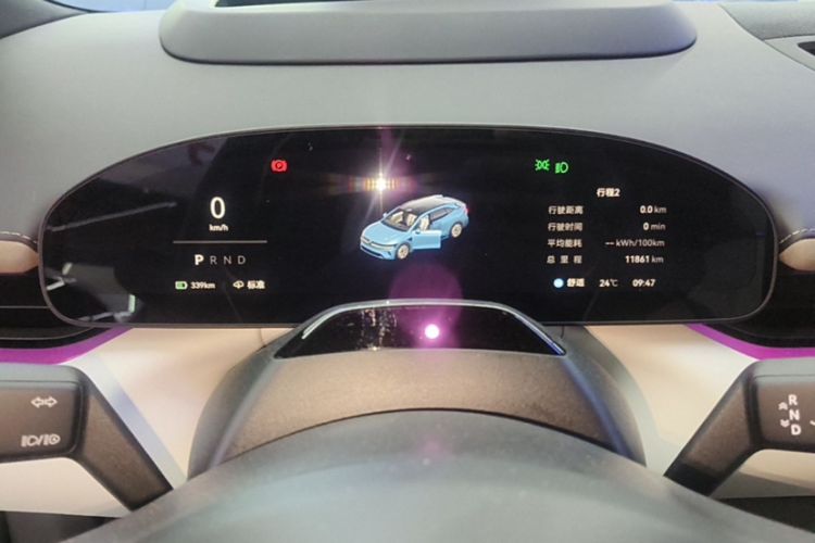 Used Zeekr 007GT 2025 Four-Wheel Drive Intelligent Driving Version 75 kWh Odometer Close Up