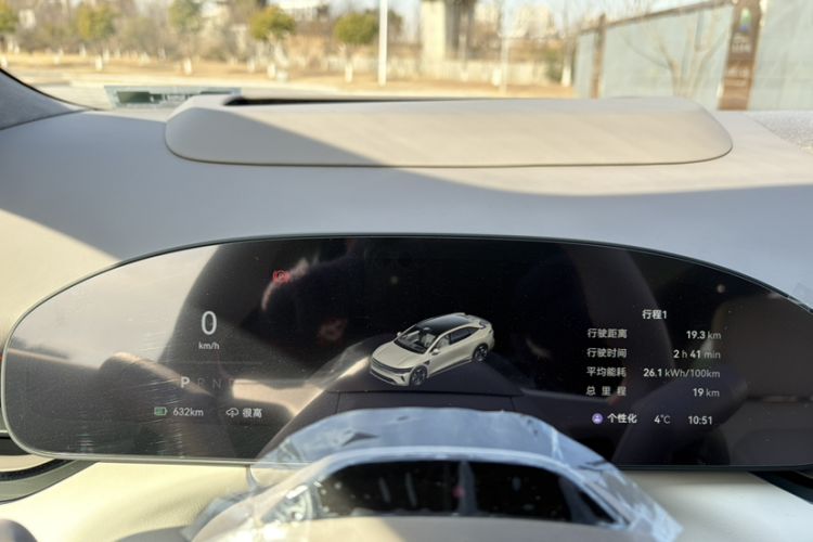 Used Zeekr 007GT 2025 Long-Range Rear-Wheel Drive Intelligent Driving Version 100 kWh Odometer Close Up