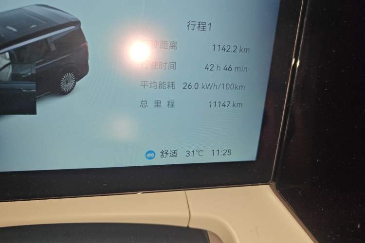 Used Zeekr 009 2024 7-Seater Walk-Through Version Four-Wheel Drive 108 kWh Odometer Close Up
