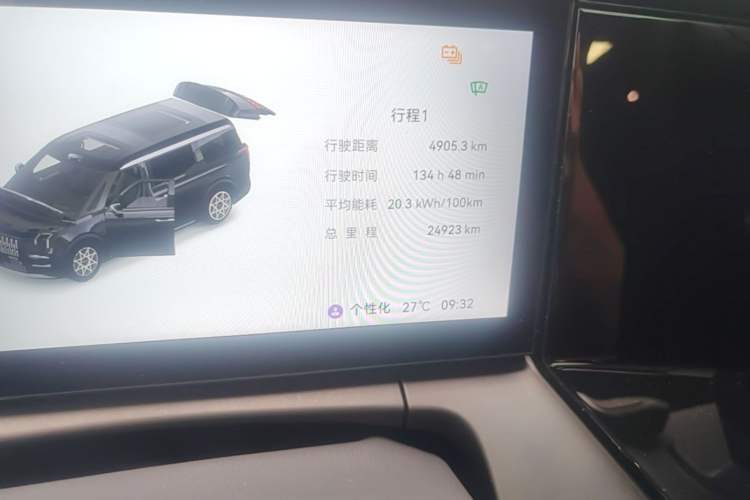 Used Zeekr 009 2024 Six-Seat Executive Version 4WD 108 kWh Odometer Close Up
