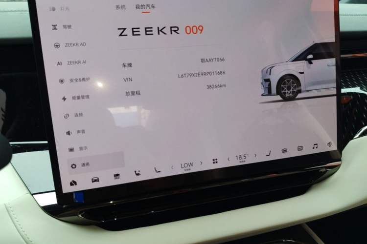 Used Zeekr 009 2024 7-Seater Walk-through Version 4WD 140 kWh Audio And AC Panel