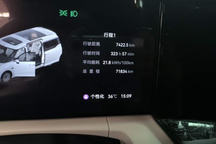 Used Zeekr 009 2024 7-Seater Walk-Through Version Four-Wheel Drive 108 kWh Odometer Close Up