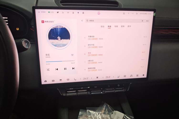Used Zeekr 7X 2025 75 kWh Rear-Wheel Drive Intelligent Driving Version Audio And AC Panel