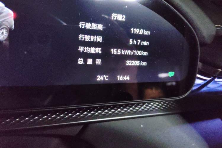 Used Zeekr 7X 2025 75 kWh Rear-Wheel Drive Intelligent Driving Version Odometer Close Up