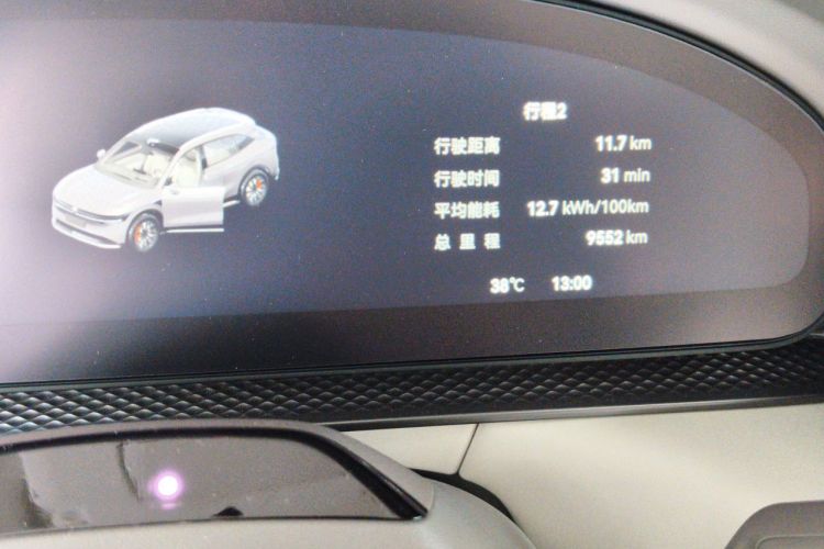 Used Zeekr 7X 2025 75 kWh Rear-Wheel Drive Intelligent Driving Version Odometer Close Up