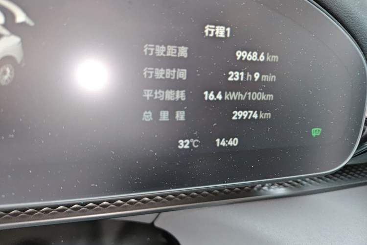 Used Zeekr 7X 2025 100 kWh Long-Range Rear-Wheel Drive with Intelligent Driving Features Odometer Close Up