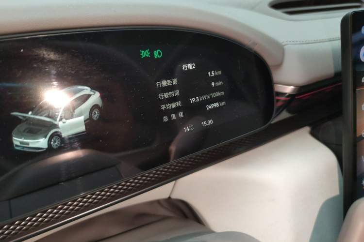 Used Zeekr 7X 2025 75 kWh Rear-Wheel Drive Intelligent Driving Version Odometer Close Up