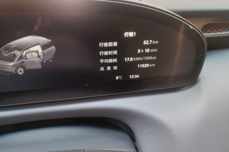 Used Zeekr MIX 2025 Long-Range Intelligent Driving Edition Odometer Close Up