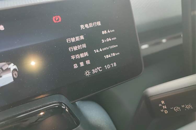 Used Zeekr X 2024 Four-Seat All-Wheel-Drive Version Odometer Close Up