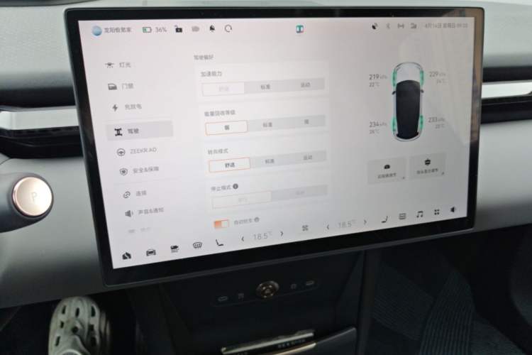 Used Zeekr X 2025 Four-Seater Rear-Drive Cube Version Audio And AC Panel