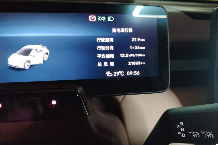 Used Zeekr X 2025 Four-Seater Rear-Drive Cube Version Odometer Close Up