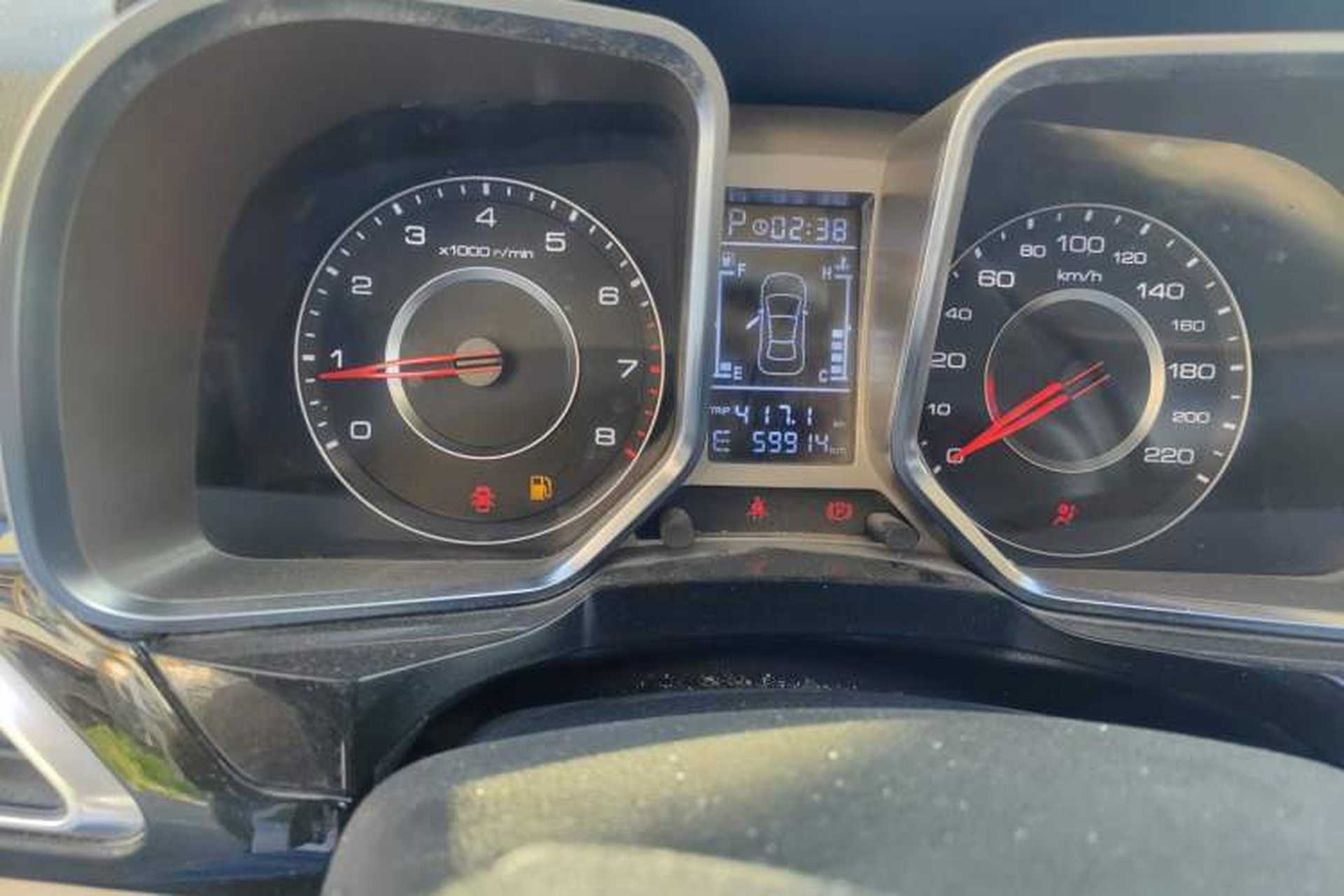 Used Zotye Domy X5 2017 Upgraded Model 1.5T CVT Landlord Edition Odometer Close Up
