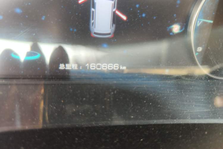 Used Zotye Domy X7 2017 1.8T DCT Prestige Model Odometer Close Up
