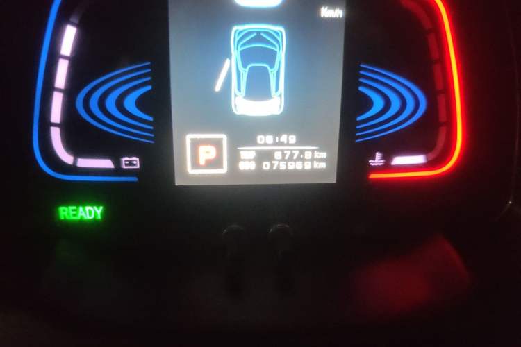 Used Zotye E200 2016 Three-Door Two-Seater Tech Edition Odometer Close Up