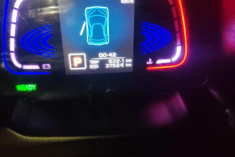 Used Zotye E200 2018 Pro Model Odometer Close Up