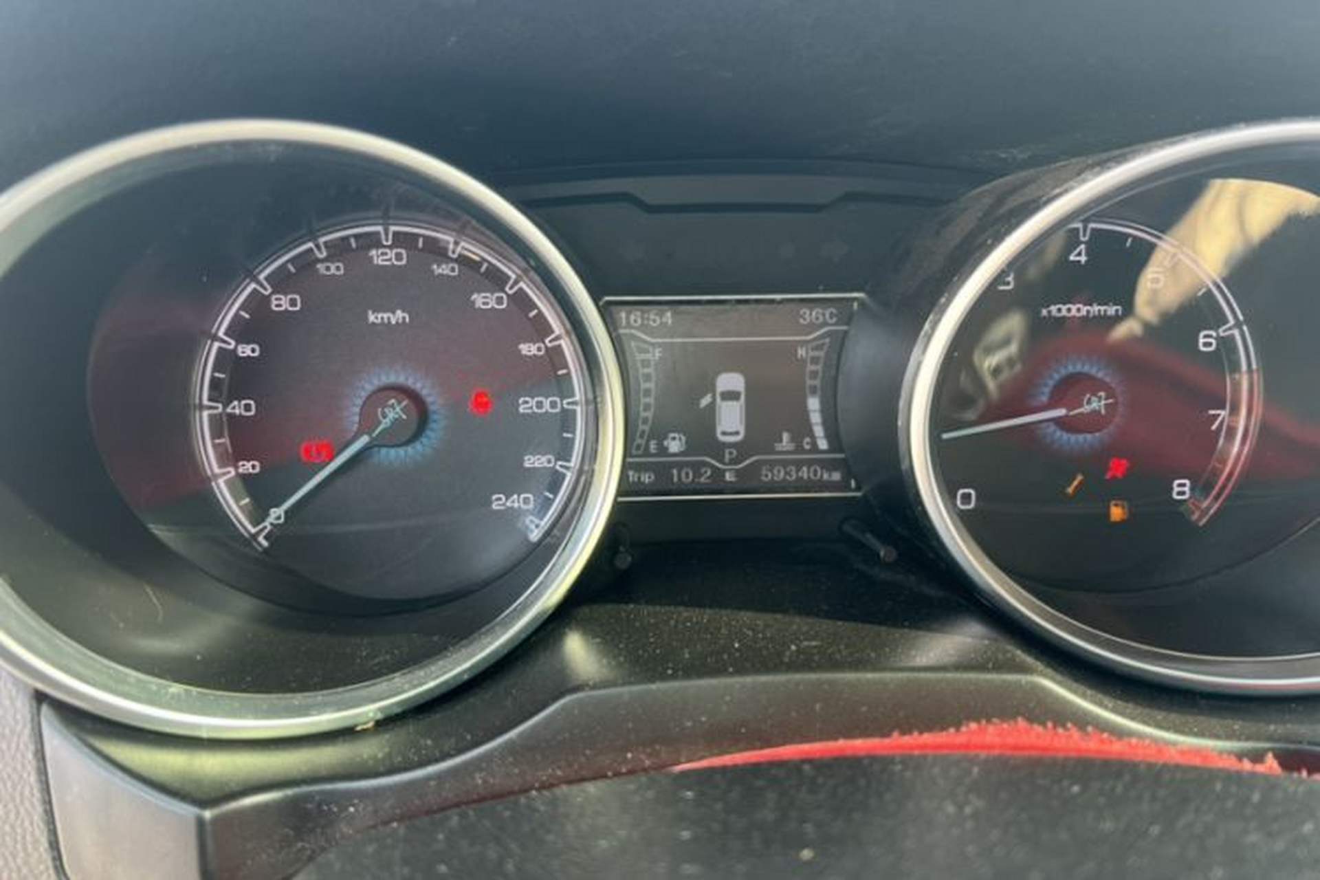 Used Zotye SR7 2017 1.5T CVT Cube Heart Edition Odometer Close Up