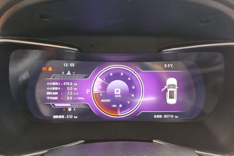 Used Zotye T500 2018 1.5T Automatic Smart Connected Prestige Model Instrument Cluster
