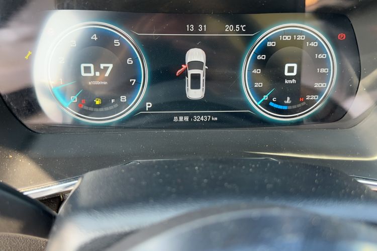 Used Zotye T500 2018 1.5T Automatic Smart Connected Prestige Model Odometer Close Up