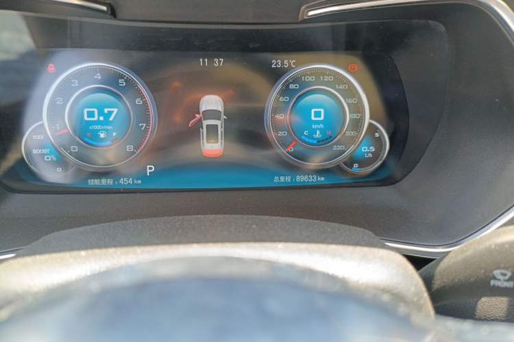 Used Zotye T500 2018 1.5T Automatic Smart Connect Flagship Model Odometer Close Up