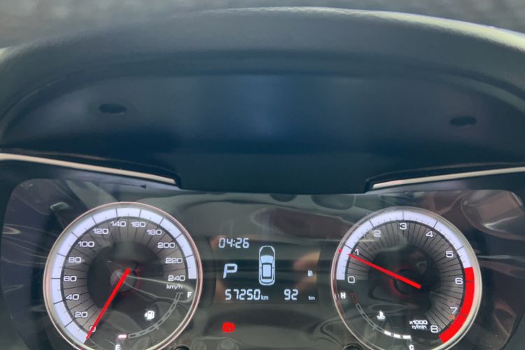 Used Zotye T500 2018 1.5T Automatic Luxury Model Odometer Close Up