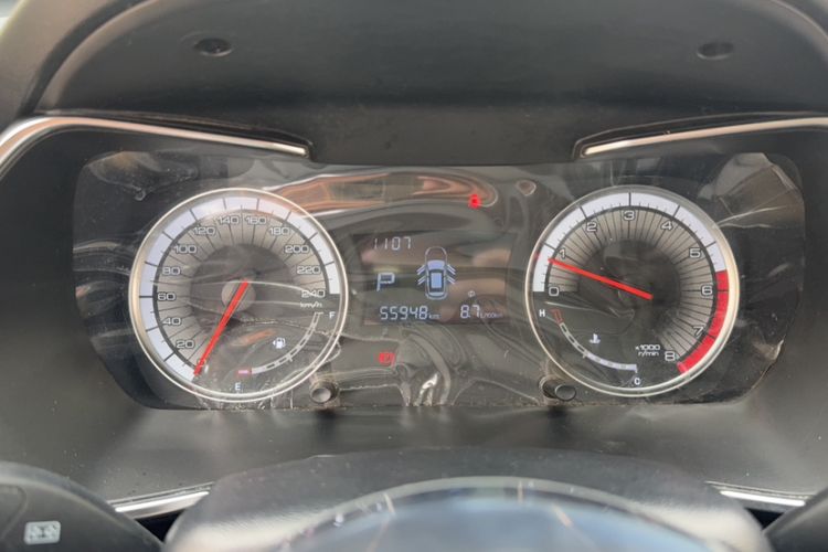 Used Zotye T500 2018 1.5T Automatic Luxury Model Odometer Close Up