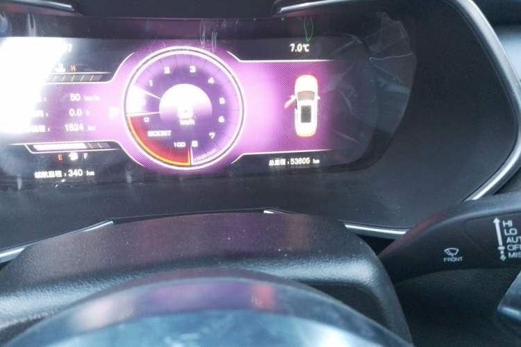 Used Zotye T500 2018 1.5T Automatic Smart Connected Prestige Model Odometer Close Up