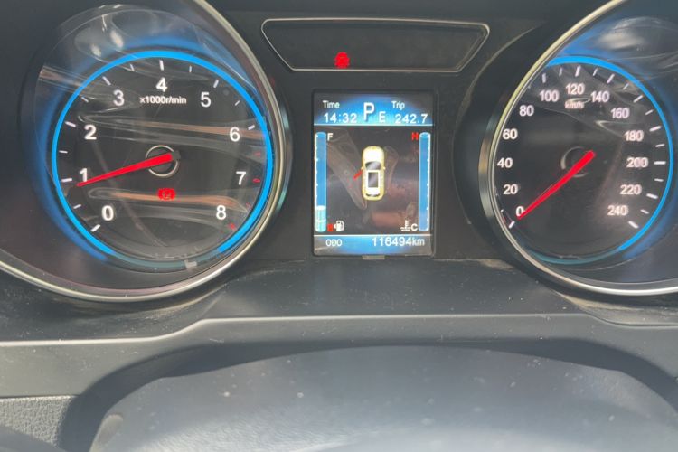 Used Zotye T600 2018 Sport Edition 1.5T Automatic Prestige Model Odometer Close Up
