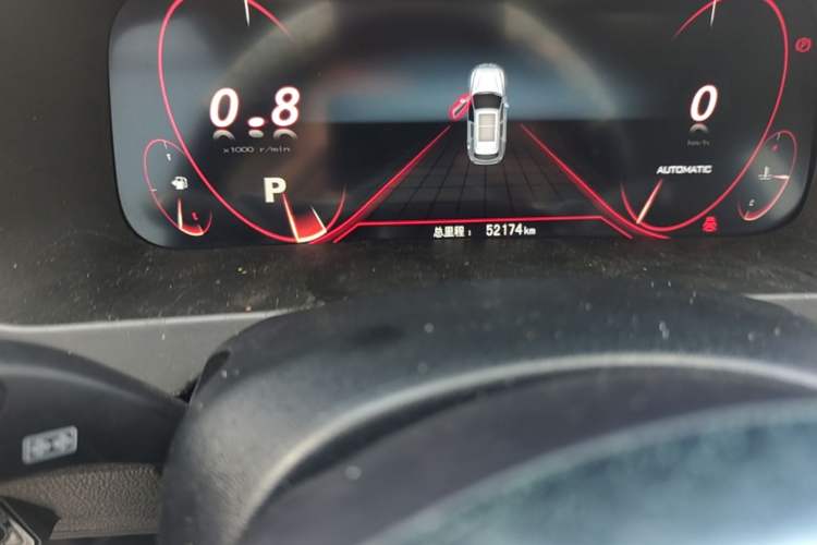 Used Zotye T600 2016 Sport Edition 2.0T DCT Prestige Model Odometer Close Up