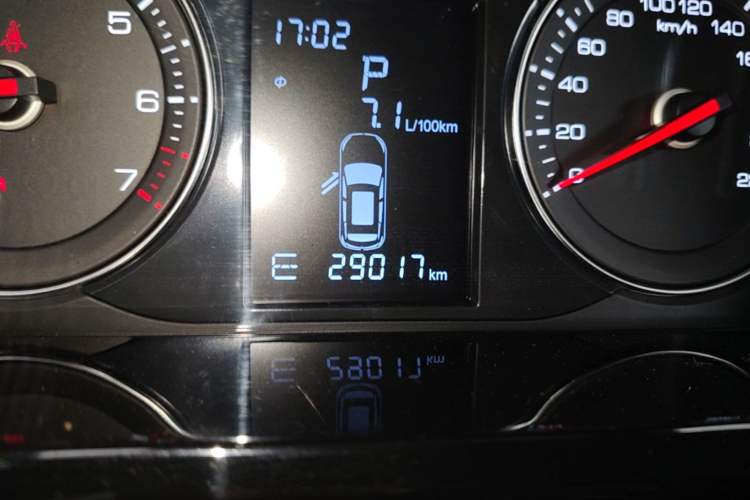 Used Zotye T600 Coupe 2017 1.5T Automatic Luxury Model Odometer Close Up