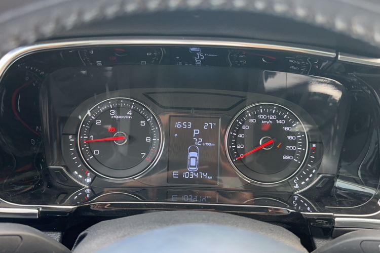 Used Zotye T600 Coupe 2017 1.5T Automatic Luxury Model Odometer Close Up