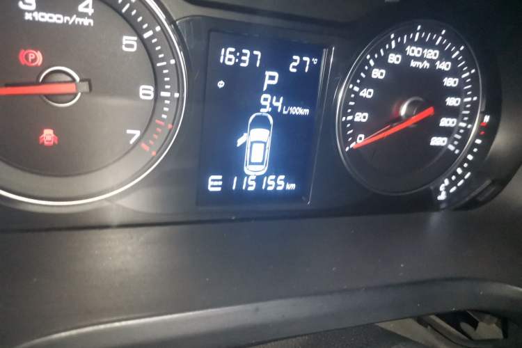 Used Zotye T600 Coupe 2017 1.5T Automatic Luxury Model Odometer Close Up