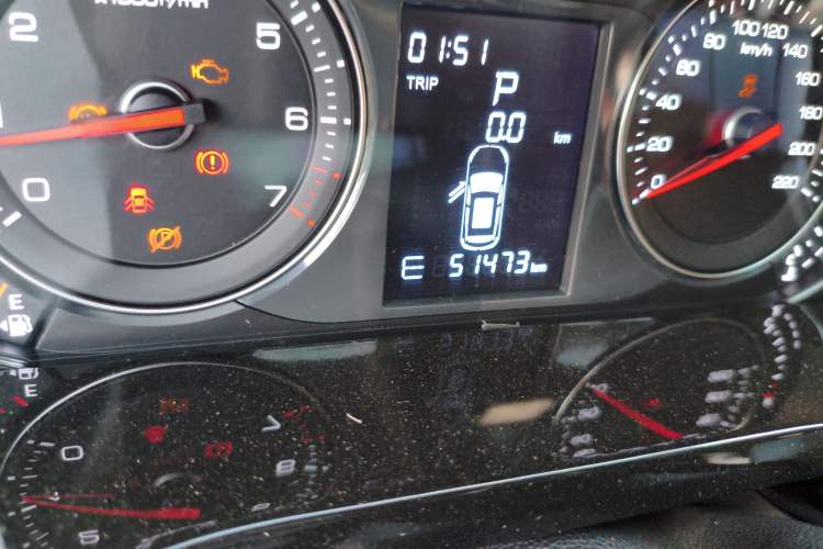 Used Zotye T600 Coupe 2017 1.5T Automatic Luxury Model Odometer Close Up