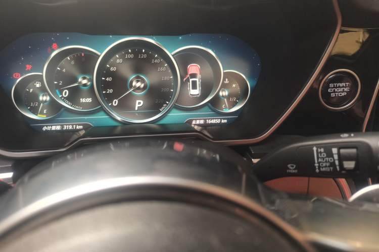 Used Zotye T700 2017 1.8T Dual-Clutch Luxury Model Odometer Close Up