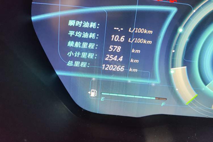 Used Zotye T700 2017 1.8T Dual-Clutch Prestige Model Odometer Close Up