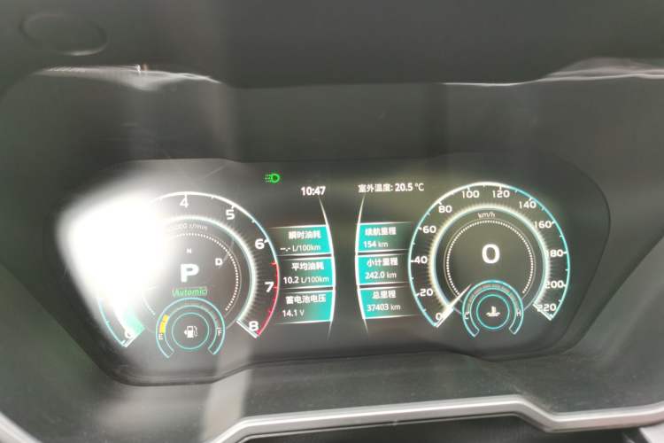 Used Zotye T700 2017 1.8T Dual-Clutch Luxury Model Odometer Close Up