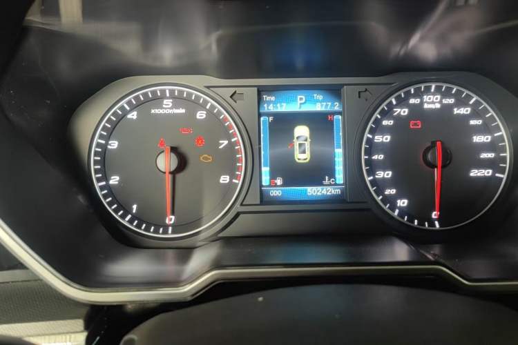 Used Zotye T700 2017 1.8T Dual-Clutch Luxury Model Odometer Close Up