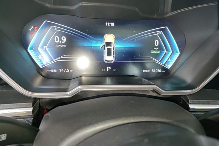 Used Zotye T700 2017 1.8T Dual-Clutch Prestige Model Odometer Close Up