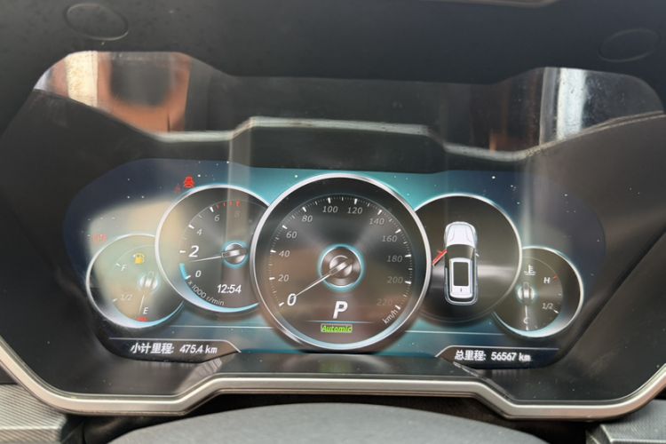 Used Zotye T700 2017 1.8T Dual-Clutch Prestige Model Odometer Close Up