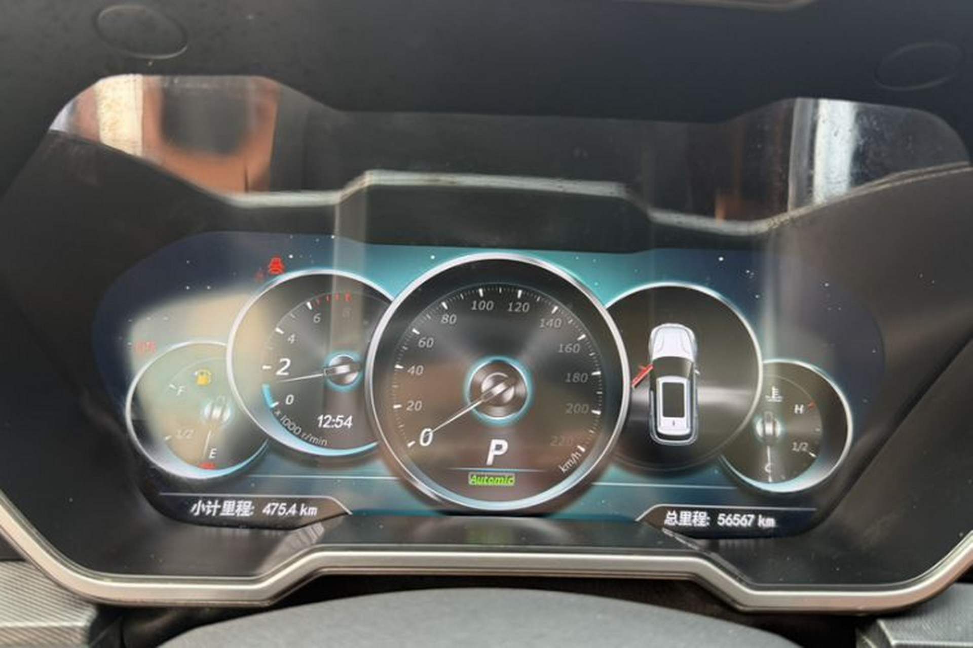 Used Zotye T700 2017 1.8T Dual-Clutch Prestige Model Odometer Close Up
