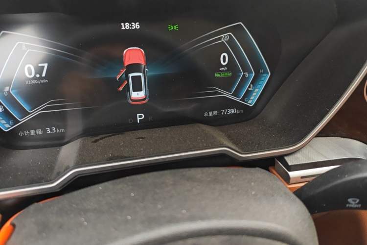 Used Zotye T700 2018 1.8T Dual-Clutch Custom Edition Odometer Close Up