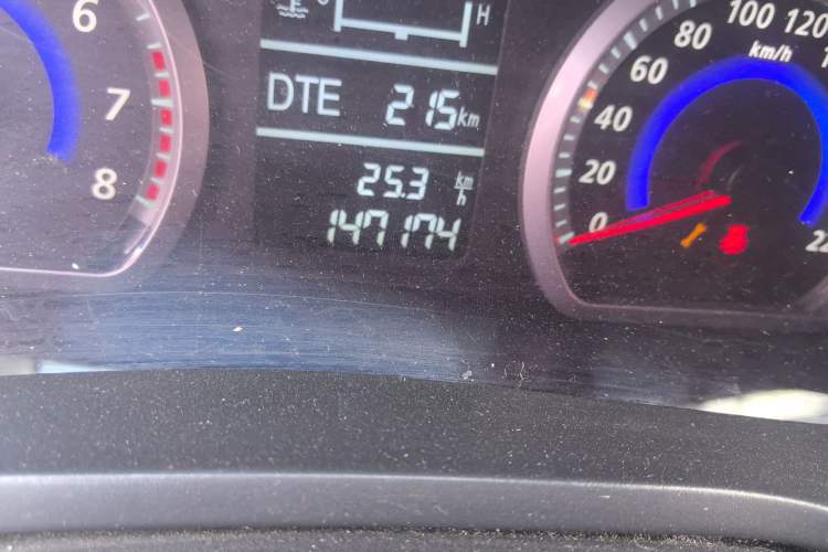 Used Zotye Z300 2012 1.5L Manual Elite Edition Odometer Close Up