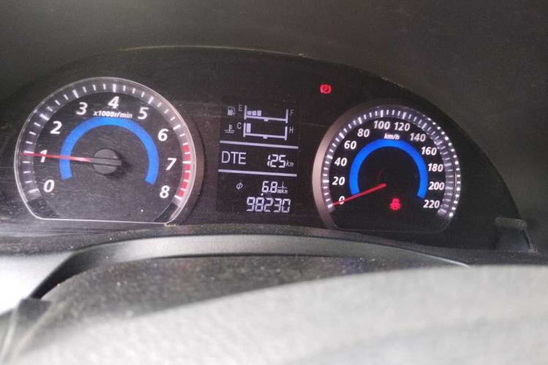 Used Zotye Z360 2017 1.5L Manual Luxury Model Odometer Close Up